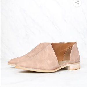 Freya Asymmetric Pointed Toe Mule Flat Mi.iM Rose Taupe Beige Size 5.5 fits 6